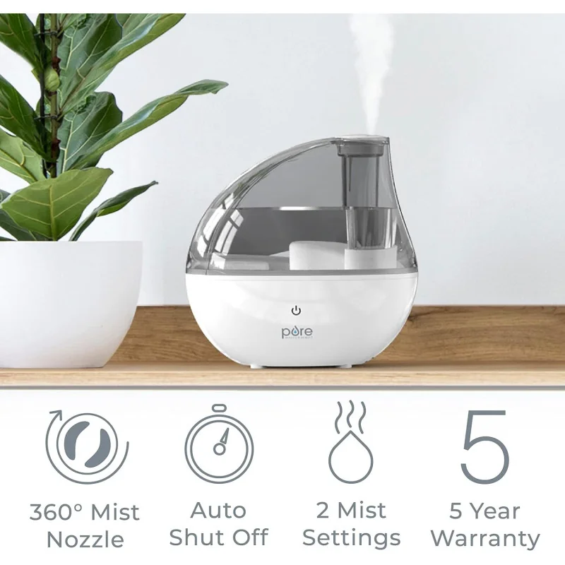 Pure Enrichment® MistAire™ Silver Ultrasonic Cool Mist Humidifier