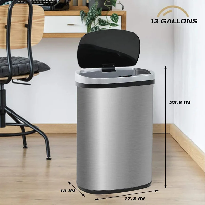 13 Gallon 50 Liter Kitchen Automatic Trash Can