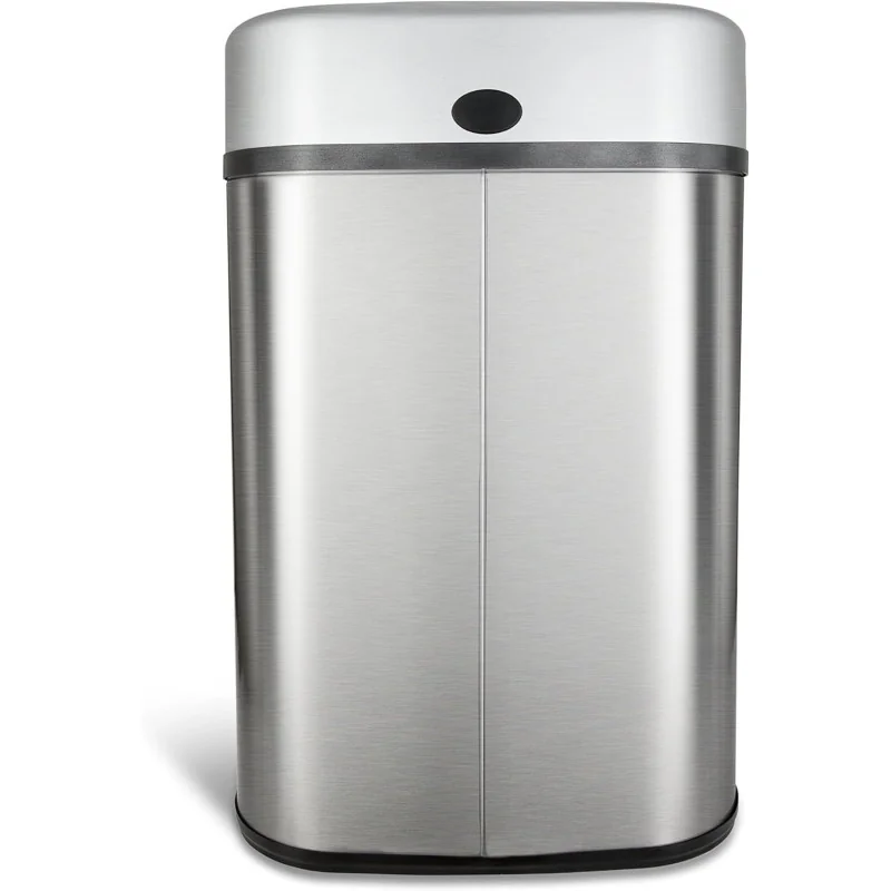 Automatic Touchless Infrared Motion Sensor Trash Can w/ Stainless Steel Base