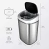 Automatic Touchless Infrared Motion Sensor Trash Can w/ Stainless Steel Base