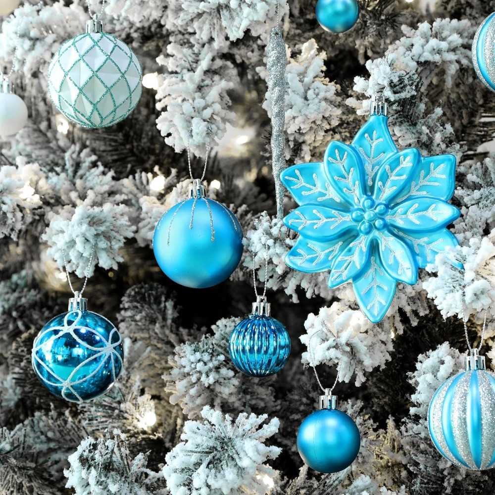 106ct Colorful Shatterproof Christmas Ornaments Set | TekChoice Electronics