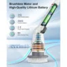 Electric Spin Scrubber Scrubber: Cordless Cleaning Brush and 5 Replaceable Brush Heads IPX7 w/ Adjustable Extension Handle