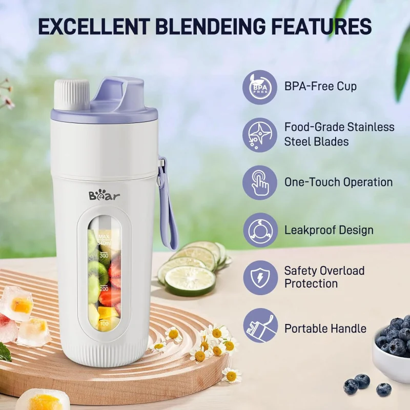 USB Rechargeable Personal Blender w/ 10 Blades