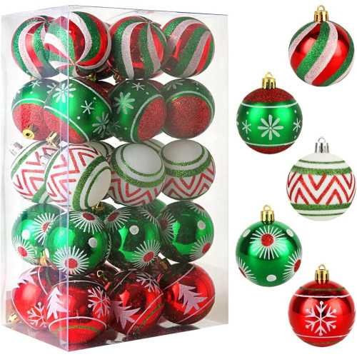 30ct Festive Christmas Ornaments Set