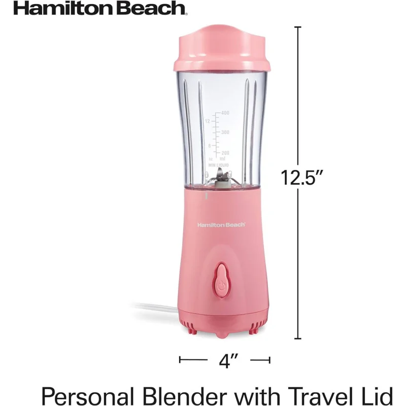Hamilton Beach 14 oz Portable Blender w/ Travel Cup and Lid