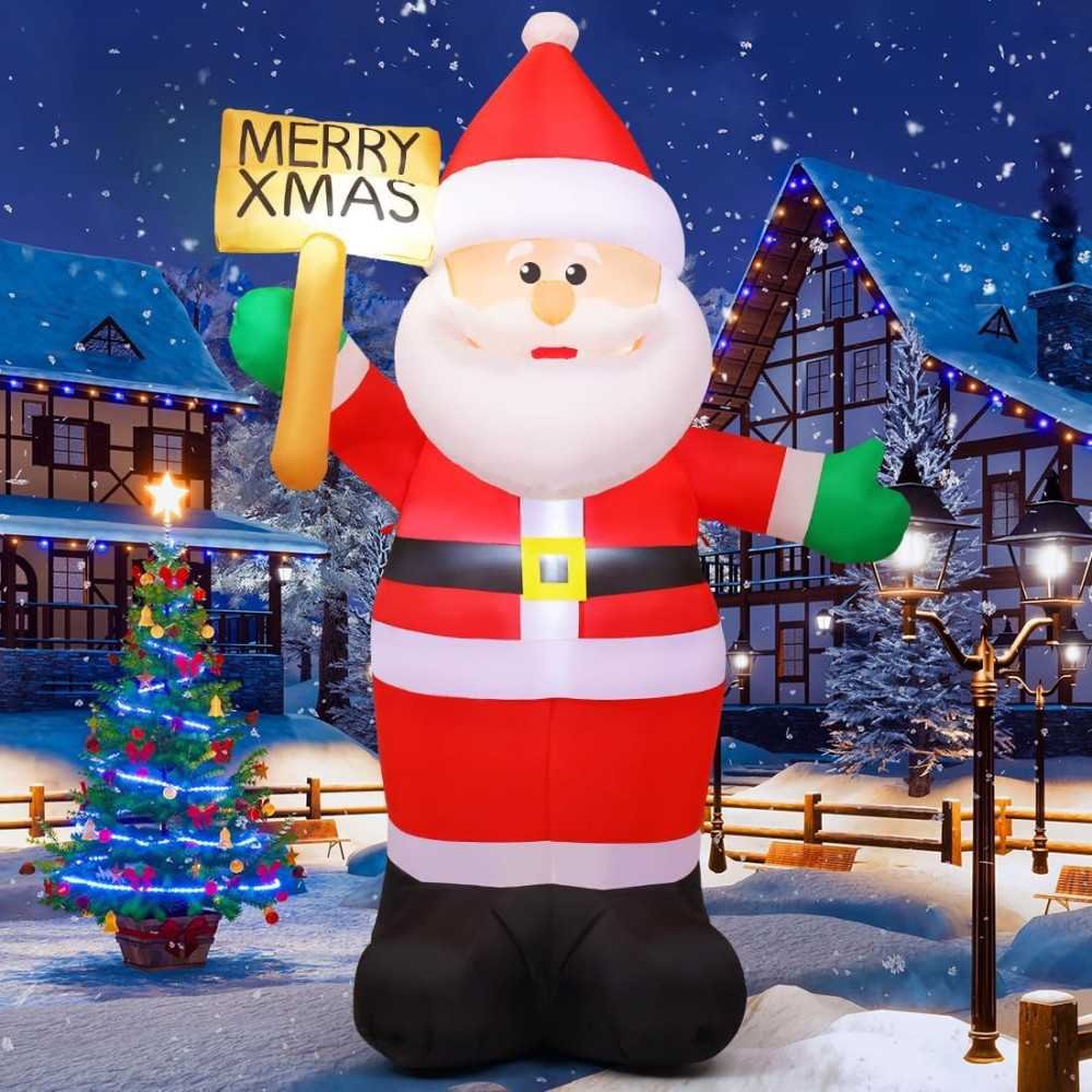 8 FT Christmas Inflatable Santa Claus for Merry Xmas Lawn Decor