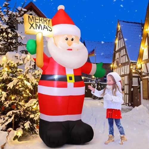 8 FT Christmas Inflatable Santa Claus for Merry Xmas Lawn Decor