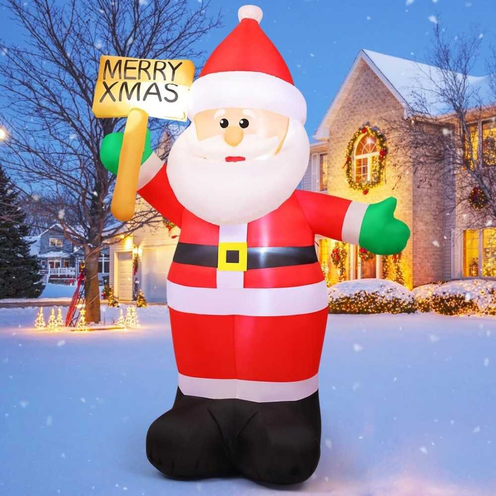 8 FT Christmas Inflatable Santa Claus for Merry Xmas Lawn Decor