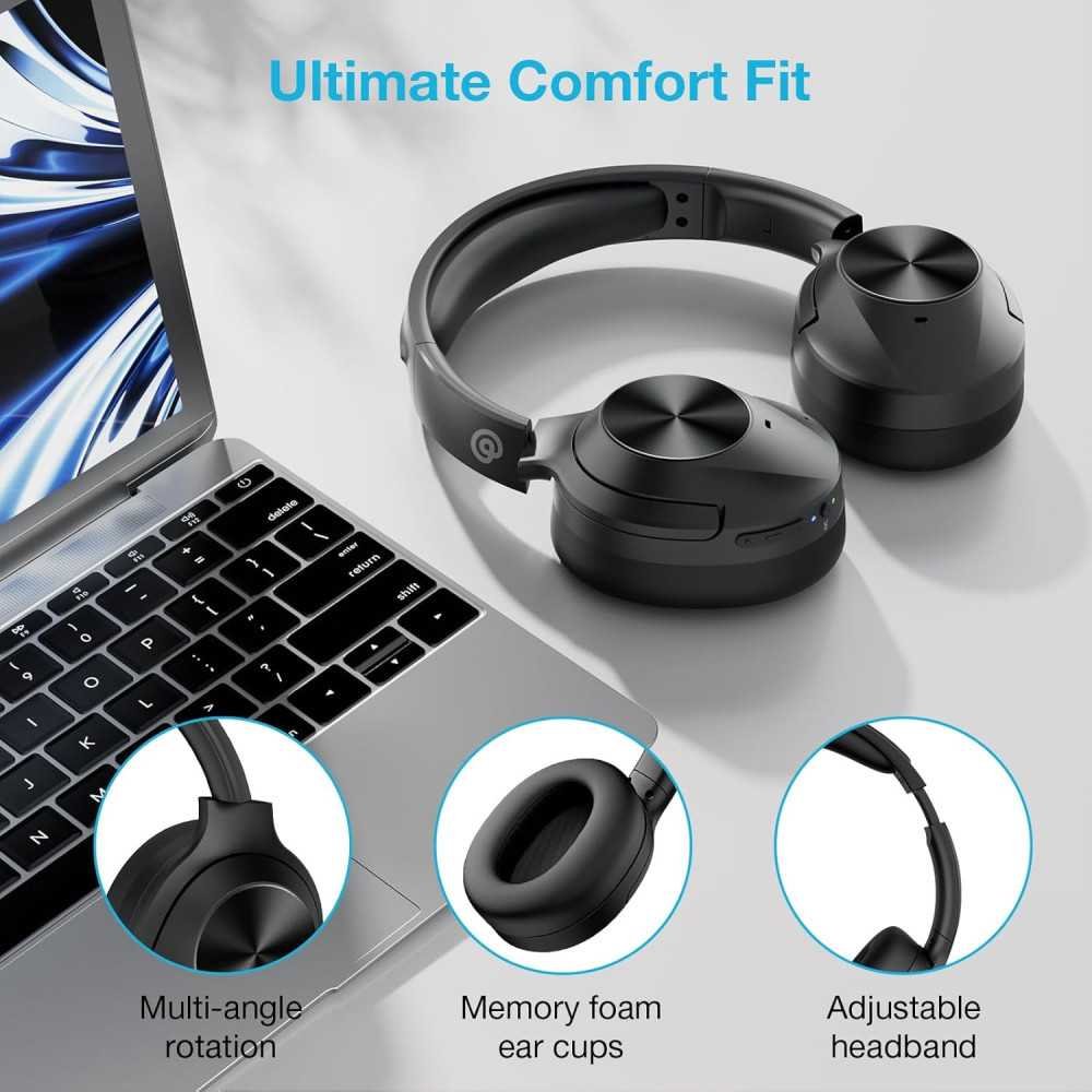 Hybrid Active Noise Cancelling Wireless Headphones for Work and Play