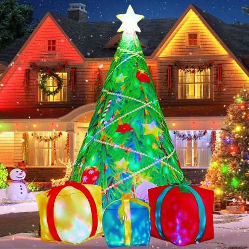 7 FT Christmas Inflatables Tree with Glowing Present Boxes