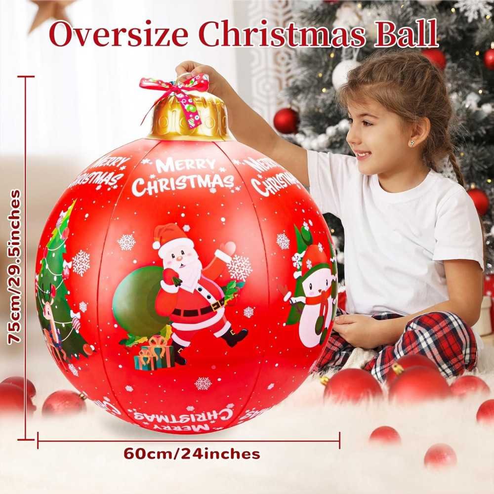 2 Giant 24 Inch Inflatable Christmas Ornaments | TekChoice Electronics