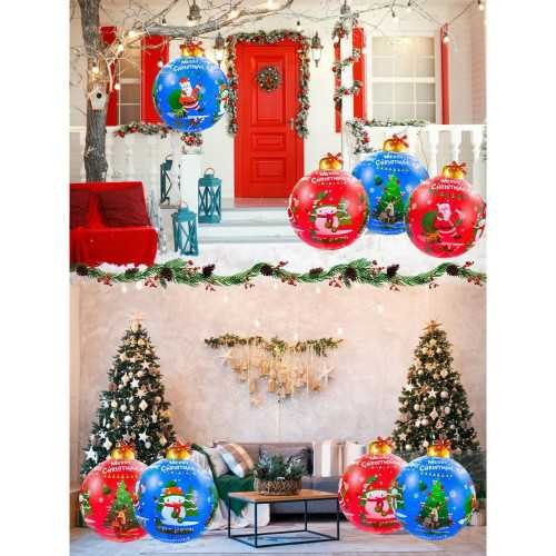 2 Giant 24 Inch Inflatable Christmas Ornaments | TekChoice Electronics