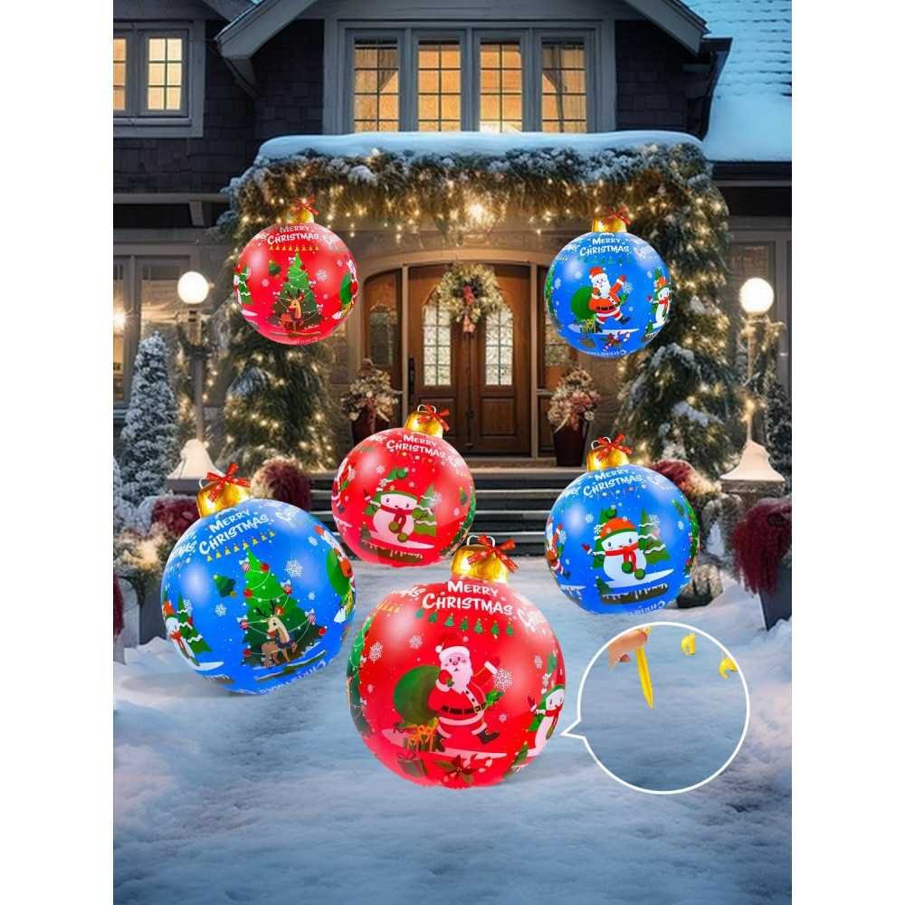 2 Giant 24 Inch Inflatable Christmas Ornaments | TekChoice Electronics