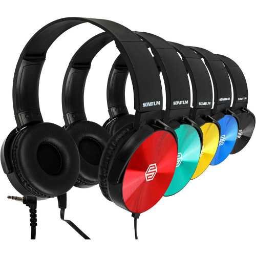 Bulk Pack of Swivel Kids Headphones for Classroom, Learning, and Travel | TekChoice Electronics