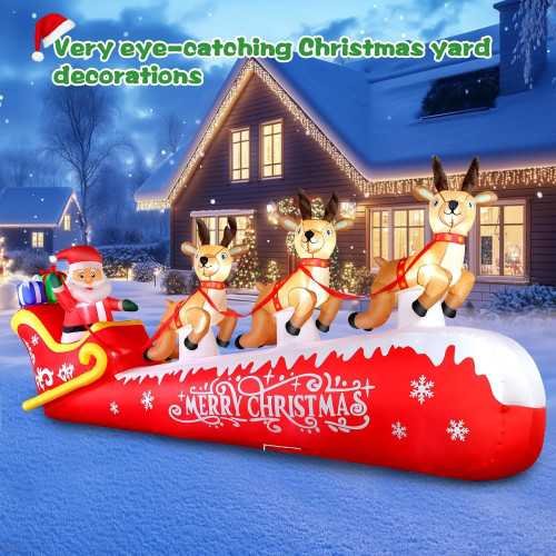 12 FT Inflatable with Reindeers and LED Lights | TekChoice Electronics