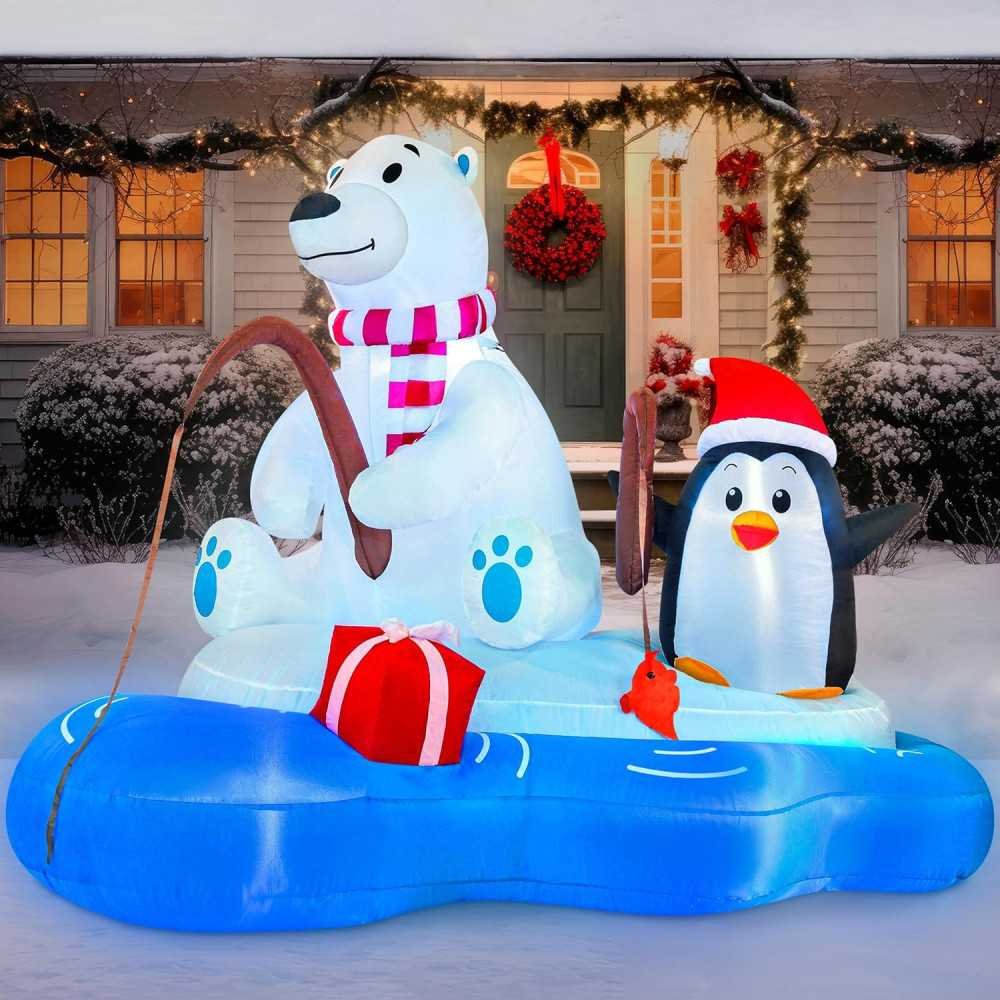 4 FT Christmas Inflatable Snowman & Peeing Dog Duo | TekChoice Electronics