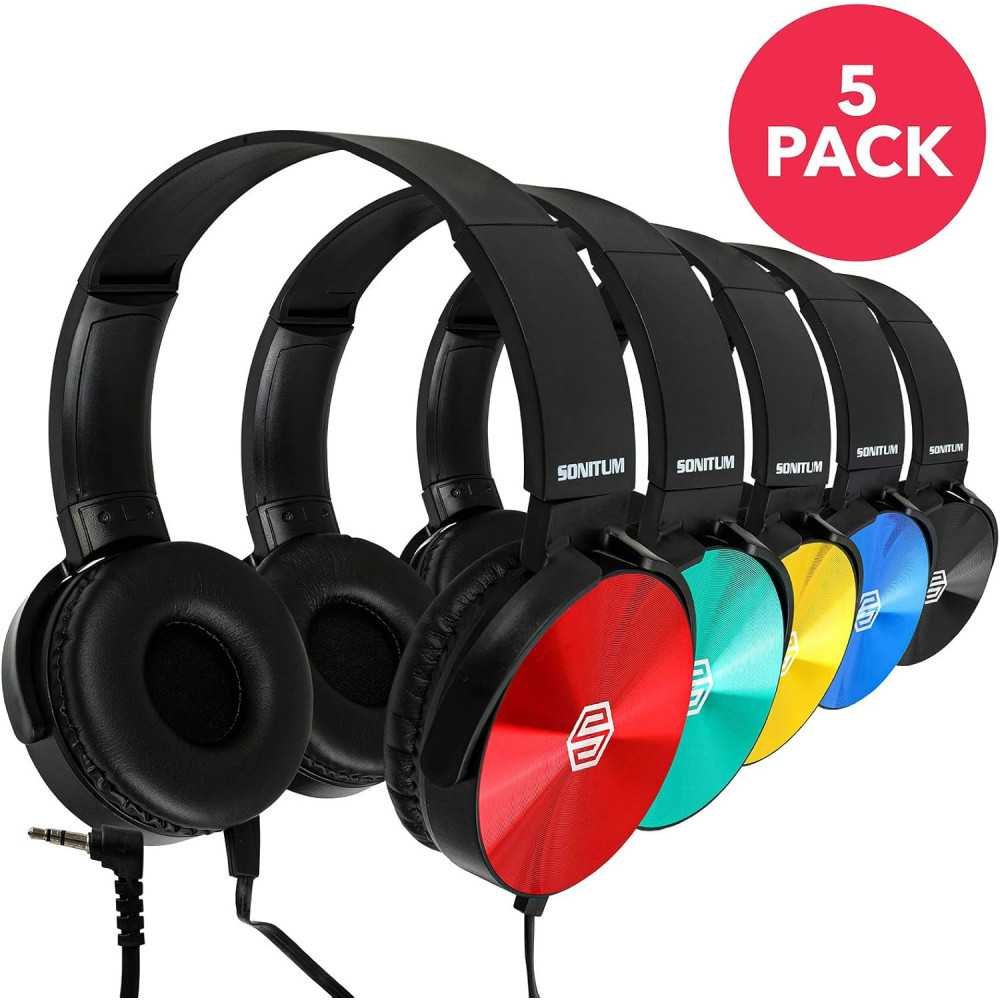 Bulk Pack of Swivel Kids Headphones for Classroom, Learning, and Travel | TekChoice Electronics