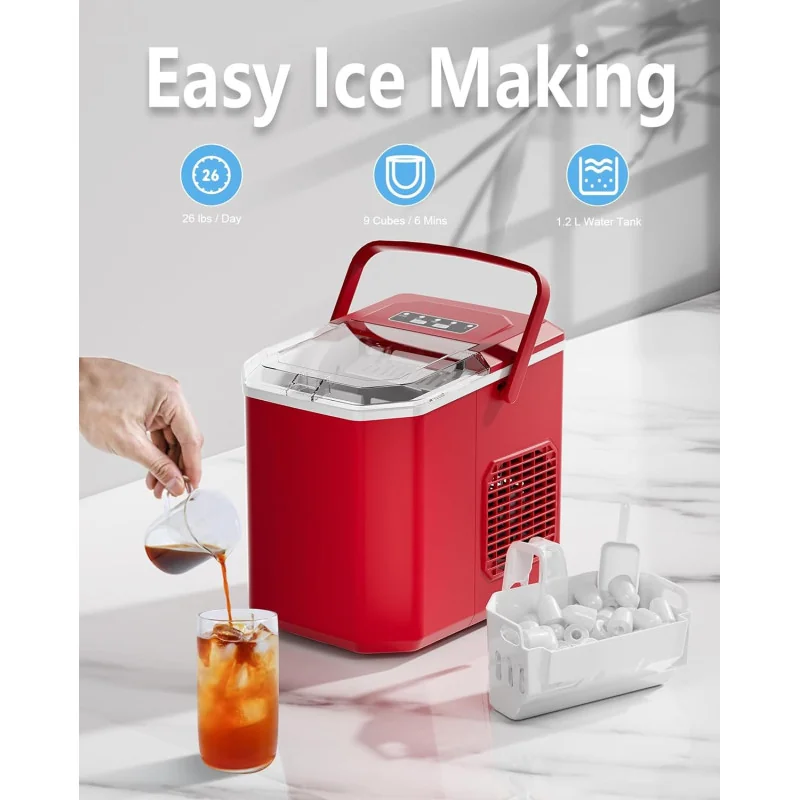 Ice Maker w/ Portable Carry Handle