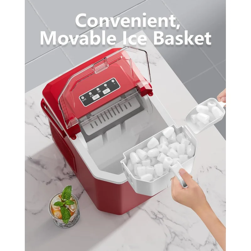 Ice Maker w/ Portable Carry Handle