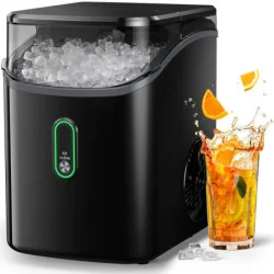 Self-Cleaning Portable Bullet Ice Machine for Home Kitchen