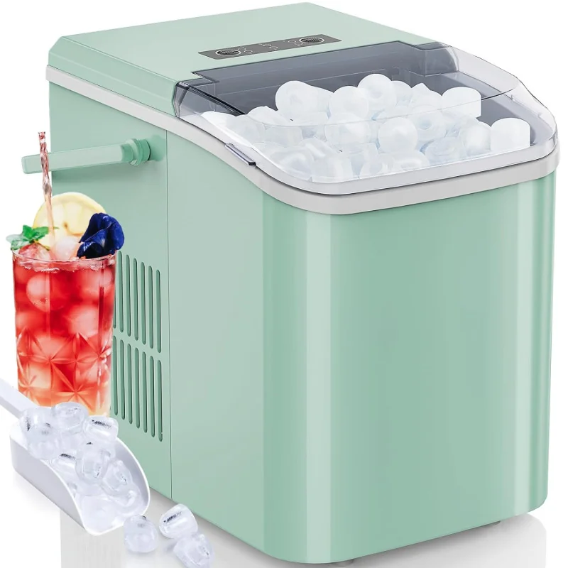 DUMOS Portable Ice Maker - Self-Cleaning, Fast Production, and Versatile Sizes for Home Entertaining