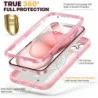 iPhone 15 / Plus Case - Full Body Rugged Protection w/ Touch Sensitive Screen & Camera Lens Shields