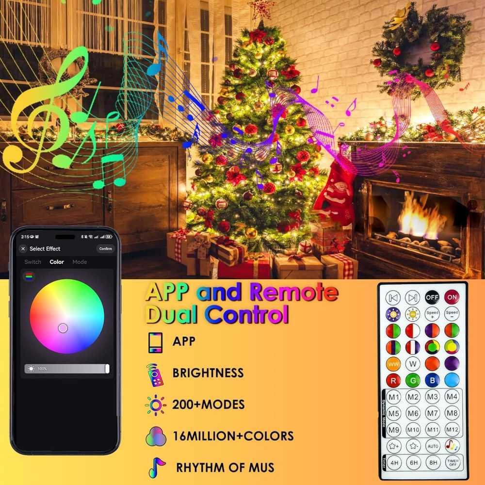 95 FT Color Changing Christmas Lights & Remote Control App | TekChoice Electronics