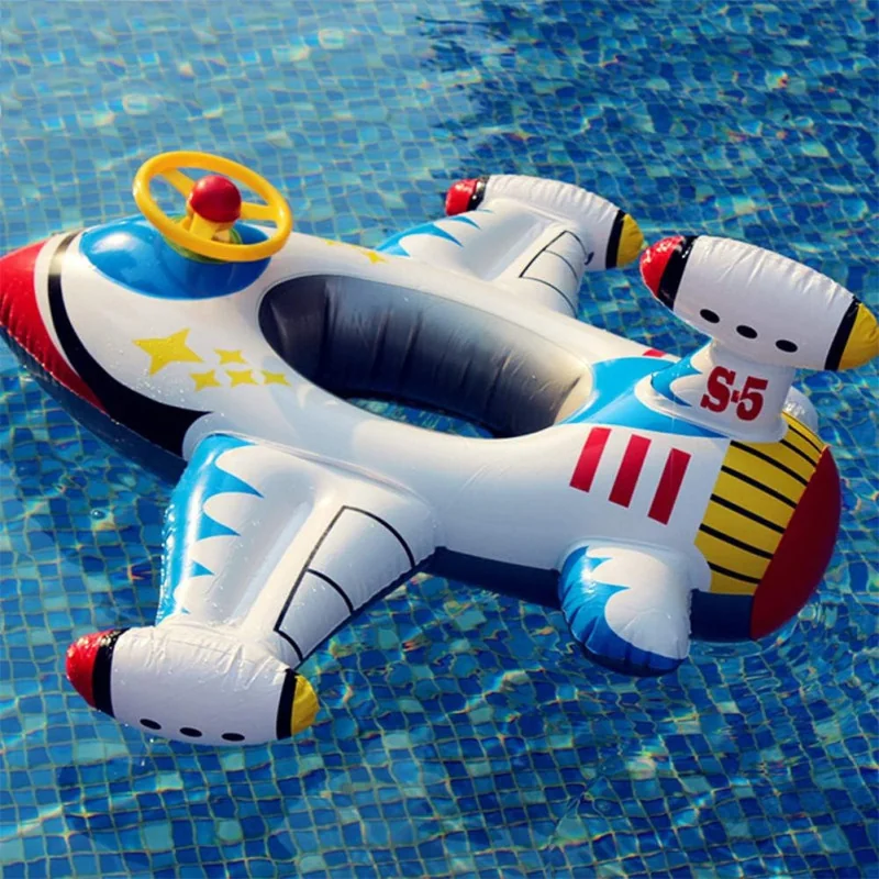 Baby Inflatable Pool Boat w/ Steering Wheel and Horn For Ages 1 - 4