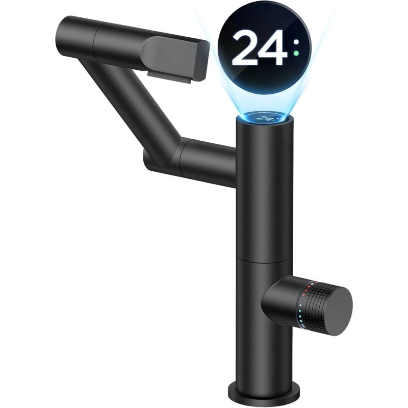 LED Faucet w/ 360° Rotating Pull-Out Spraye