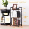 Freestanding Industrial Bookcase w/ Metal Frame
