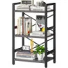 Wood Bookcase & Steel Frame Bookshelf for Home and Office