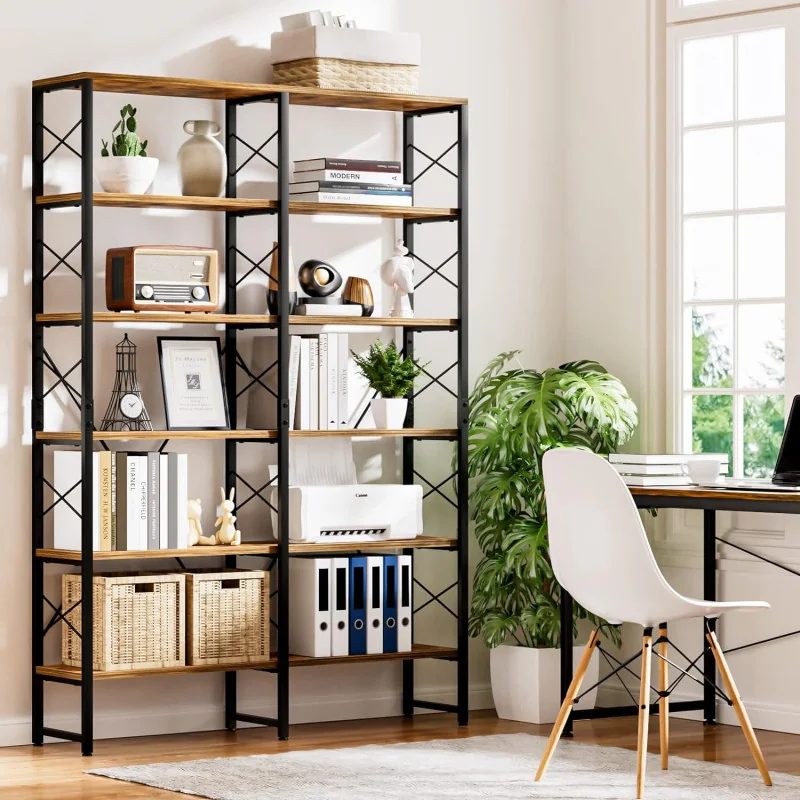 Vintage Double-Wide Bookcase