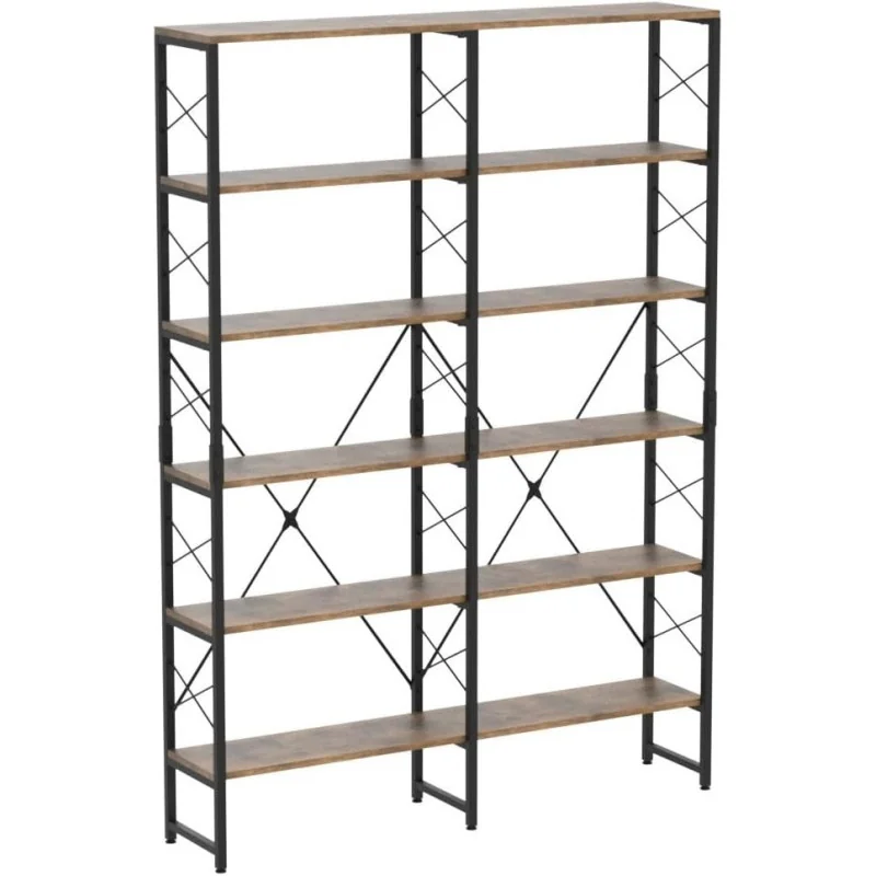 Vintage Double-Wide Bookcase