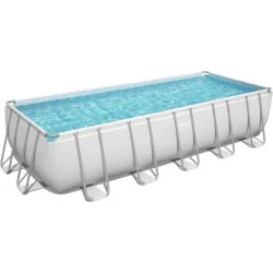 Bestway Oval Above Ground Pool Set w/ Filter Pump & ChemConnect Dispenser
