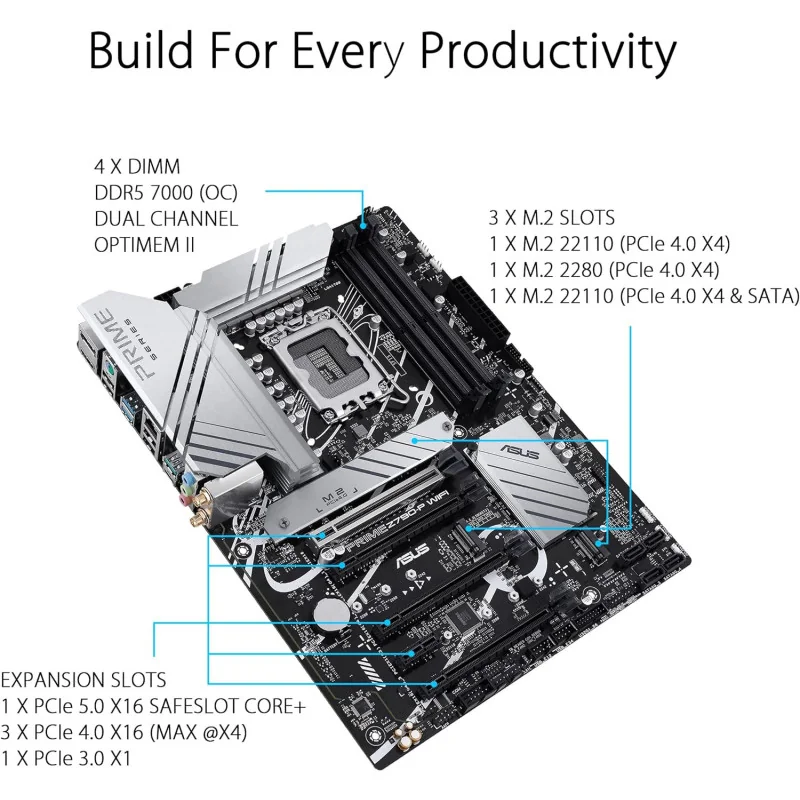 ASUS Z790-P Motherboard w/ Thunderbolt 4 and DDR5 Support