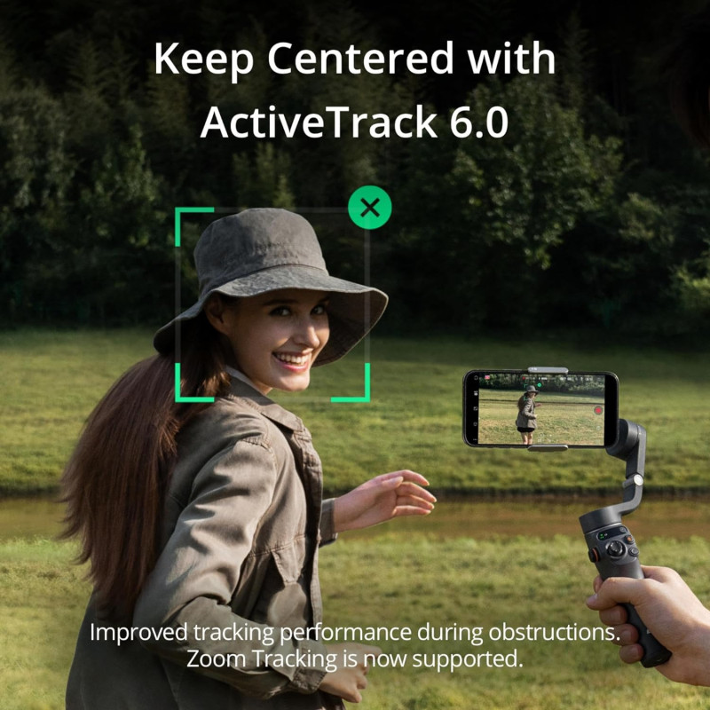 3-Axis Phone Gimbal: Capture Smooth Footage w/ Object Tracking, Built-in Extension Rod, and Portable Design