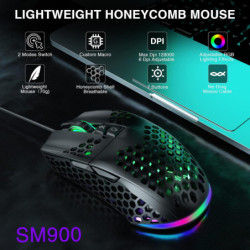 SM900 Wired Honeycomb Gaming Mouse