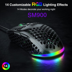 SM900 Wired Honeycomb Gaming Mouse
