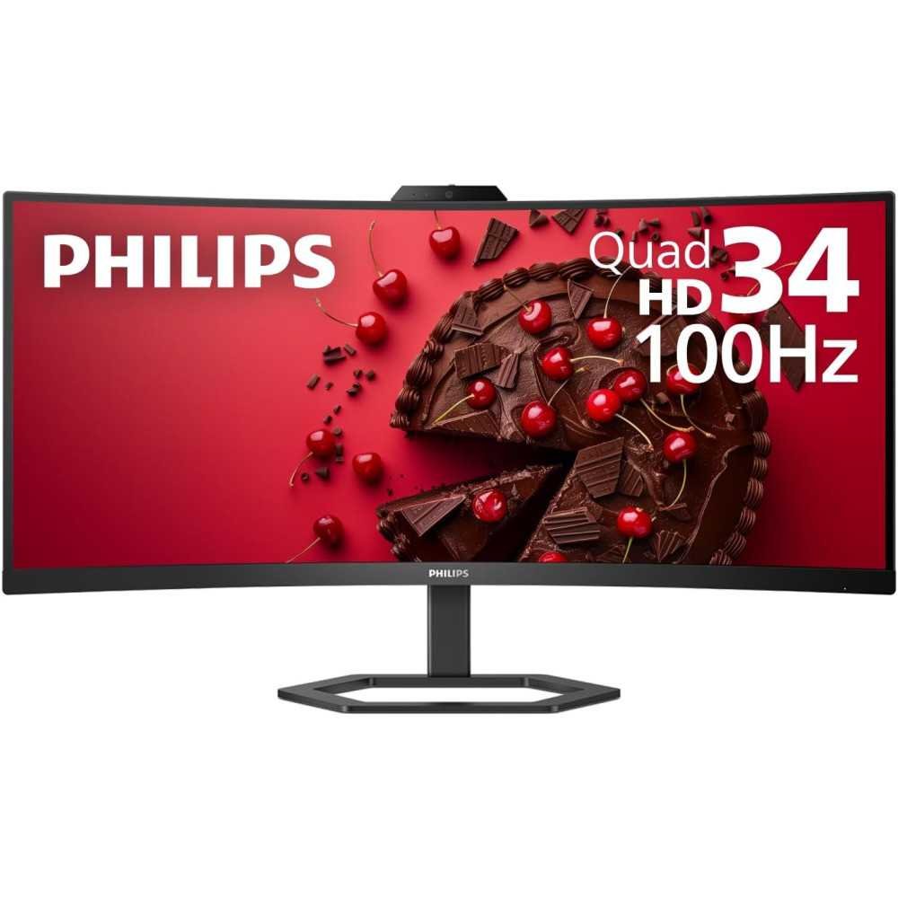 PHILIPS 34 inch UltraWide QHD Monitor With Windows Hello Webcam and Premium Features | TekChoice Electronics