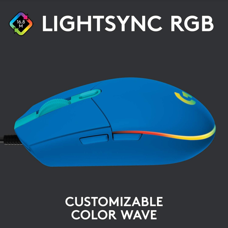 Logitech G203 Wired Mouse w/ LIGHTSYNC RGB and Programmable Buttons