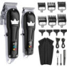 Ufree Cordless Metal Hair Clippers Set w/ LCD Display