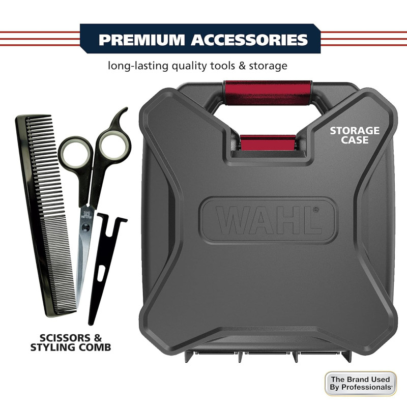 Wahl USA Pro Hair Clippers w/ Ultra Quiet Operation & Metal Housing