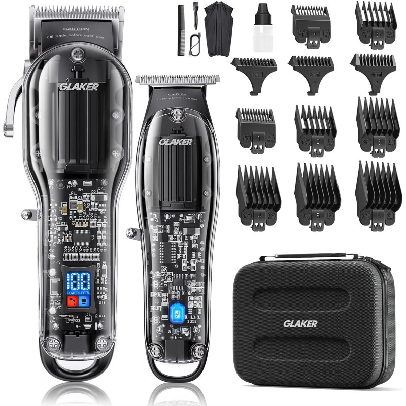 Rechargeable T-Blade Hair Clippers for Flawless Zero-Gapped Haircuts