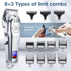 Rechargeable Wireless Hair Cutting Clippers Kit