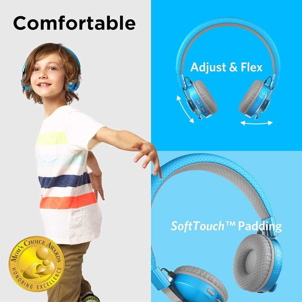 Pro Headphones for Kids w/ Built-In Microphone and SharePort Technology | TekChoice Electronics