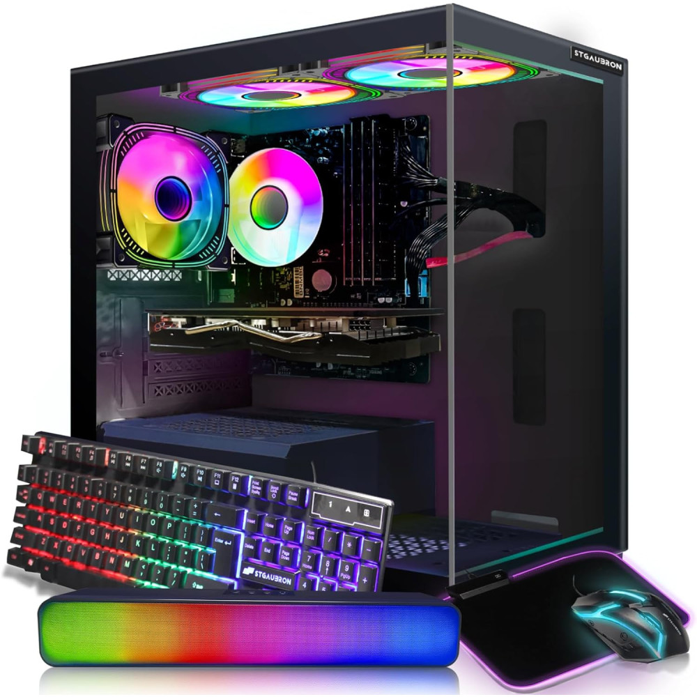 STGAubron AMD Ryzen 5 PRO / Intel Core i7 - Gaming Desktop PC