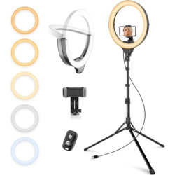 Rechargeable 60 LED Clip-On Ring Light