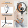 Foldable Ring Light and Tripod Combo for Stunning Videos and Selfies