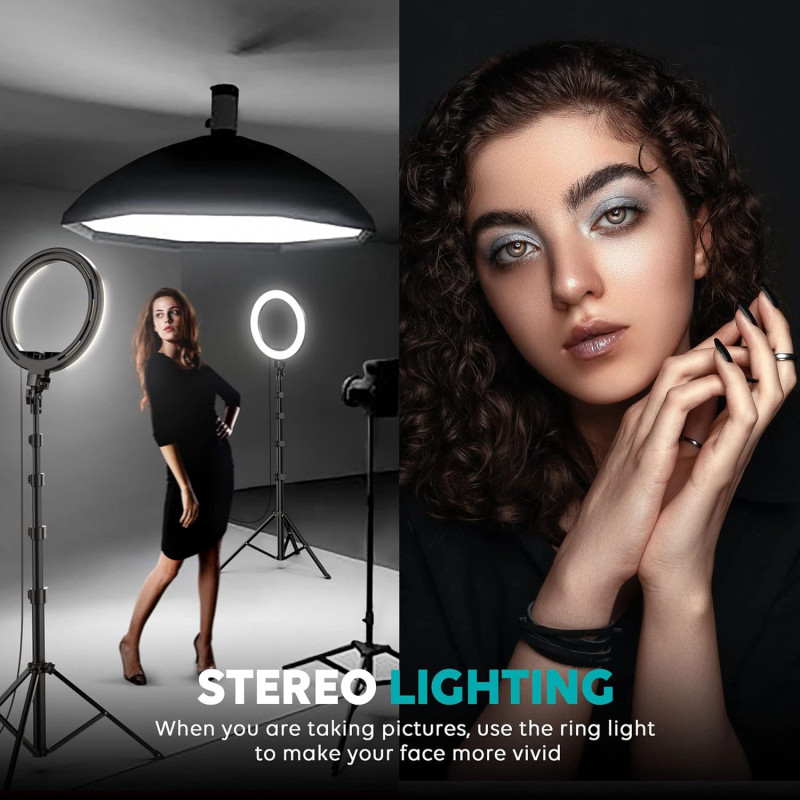 2-in-1 Ring Light & Selfie Stick Combo for Stunning Photos and Videos