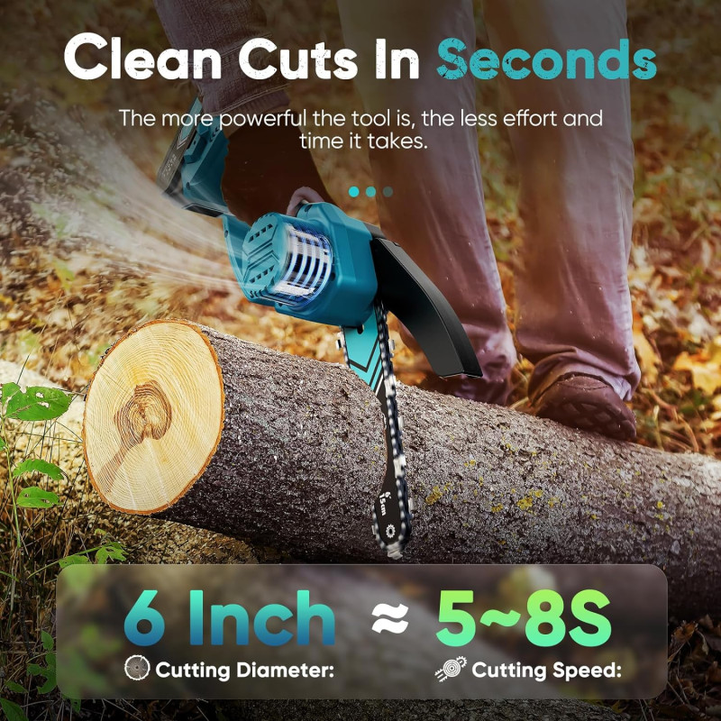 Portable 6 in Chainsaw Set for Seniors' DIY and Gardening Adventures